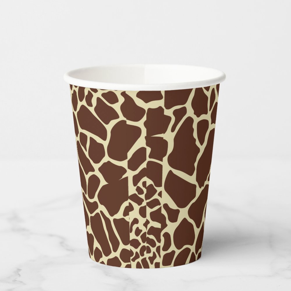 Disover Giraffe Print Party Paper Cups