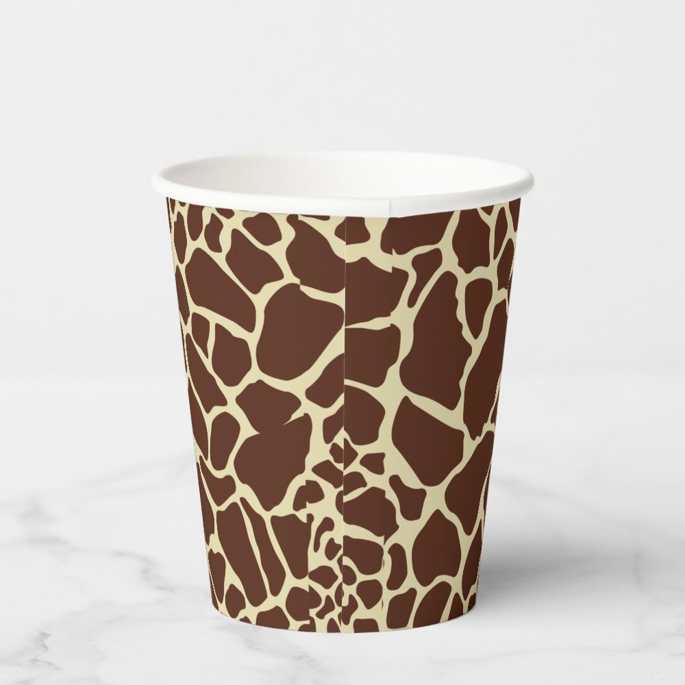 Disover Giraffe Print Party Paper Cups