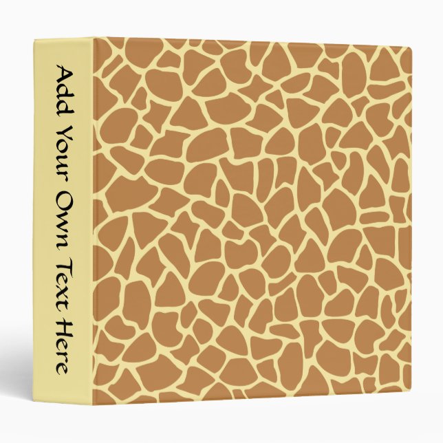 Giraffe Print Pattern. Binder (Front/Spine)