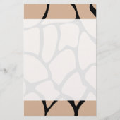 Giraffe Print Pattern in Beige. (Back)