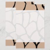 Giraffe Print Pattern in Beige. (Front/Back)