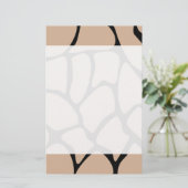 Giraffe Print Pattern in Beige. (Standing Front)