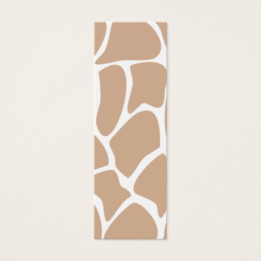 Customizable Giraffe Print Pattern in Beige. Business Cards