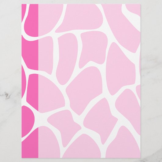 Giraffe Print Pattern in Bright Pink. (Front)