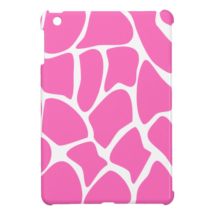 Giraffe Print Pattern in Bright Pink. iPad Mini Cases