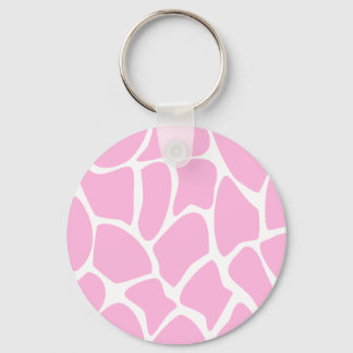 Giraffe Print Pattern in Candy Pink. Keychain