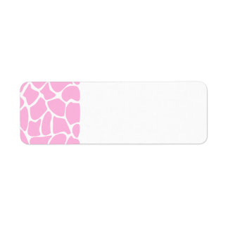 Giraffe Print Pattern in Candy Pink. Label