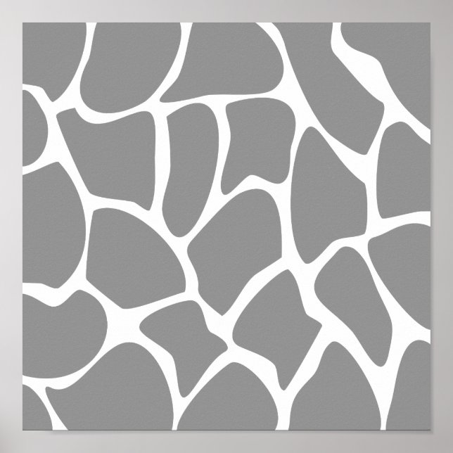 Giraffe Print Pattern in Gray. (Front)