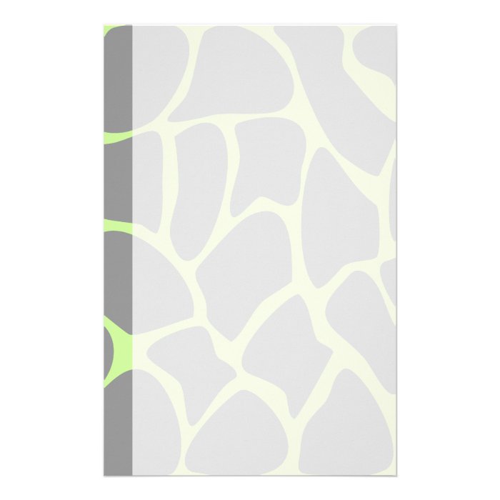 Giraffe Print Pattern in Gray. Stationery Paper