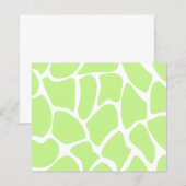 Giraffe Print Pattern in Light Lime Green. (Front/Back)