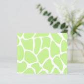 Giraffe Print Pattern in Light Lime Green. (Standing Front)