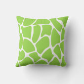 Giraffe Print Pattern in Lime Green. Throw Pillow | Zazzle