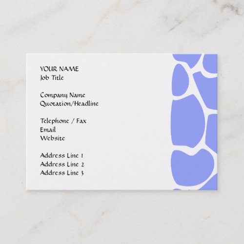 Giraffe Print Pattern in Sky Blue. Business Card Templates