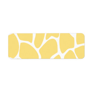 Giraffe Print Pattern in Yellow. Label