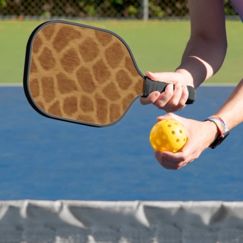 Giraffe Print Pattern Pickleball Paddle