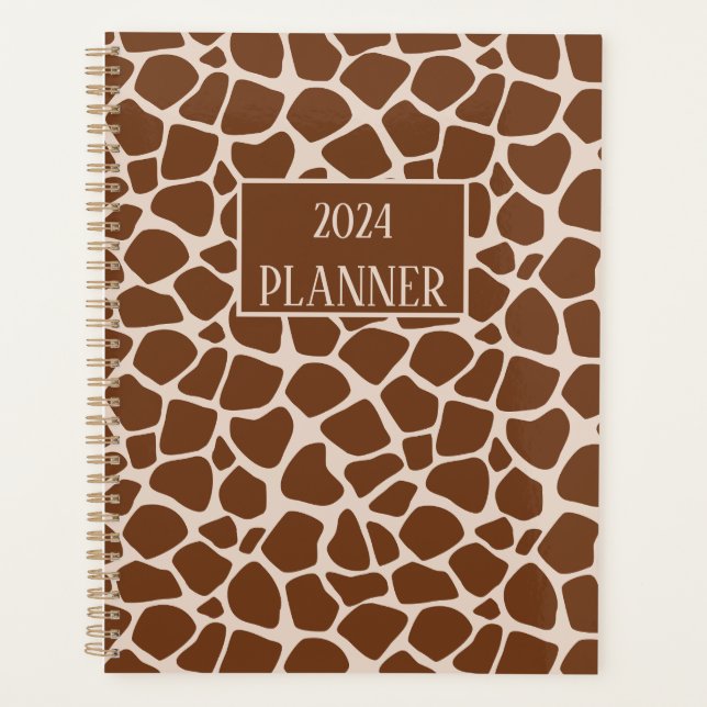Giraffe Print Pattern Planner (Front)