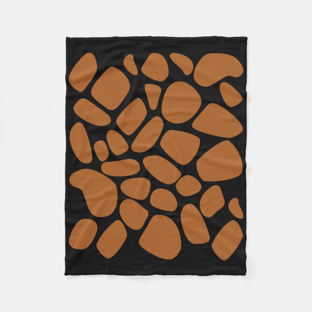 Giraffe Print Pattern Trick Or Treat Jungle Animal Fleece Blanket (Front)