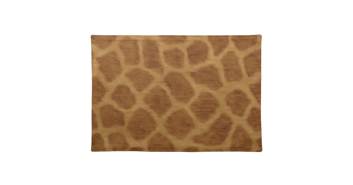 Giraffe Print Placemat Zazzle
