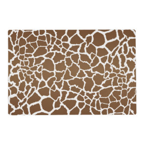 Giraffe print placemat