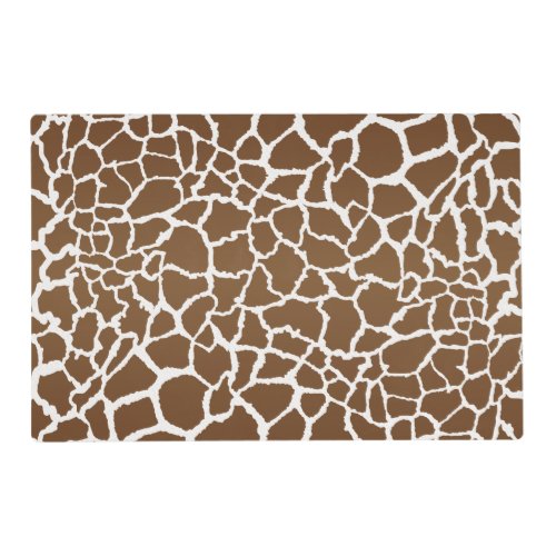 Giraffe print placemat