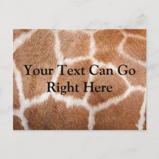 Giraffe Print Postcard