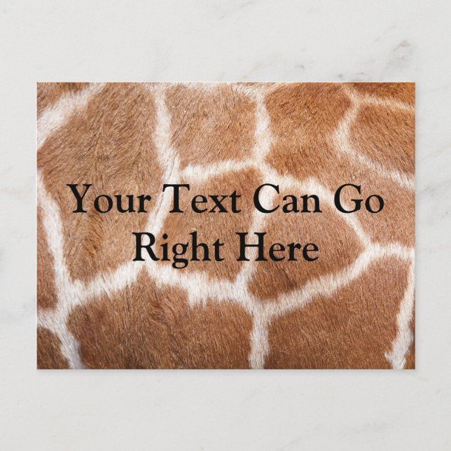 Giraffe Print Postcard (Front)