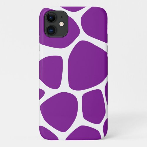 Giraffe Print Purple Giraffe Animal Print iPhone 11 Case