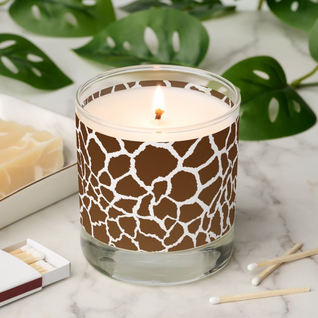 Giraffe print  scented candle (Lit)