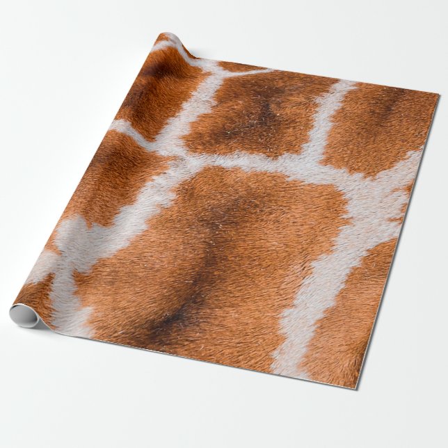 Giraffe print texture wrapping paper (Unrolled)