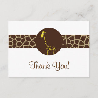 Giraffe Print Thank You