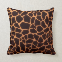 Giraffe Print Throw Pillow