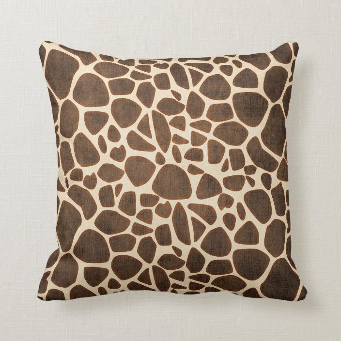 giraffe print throw pillows