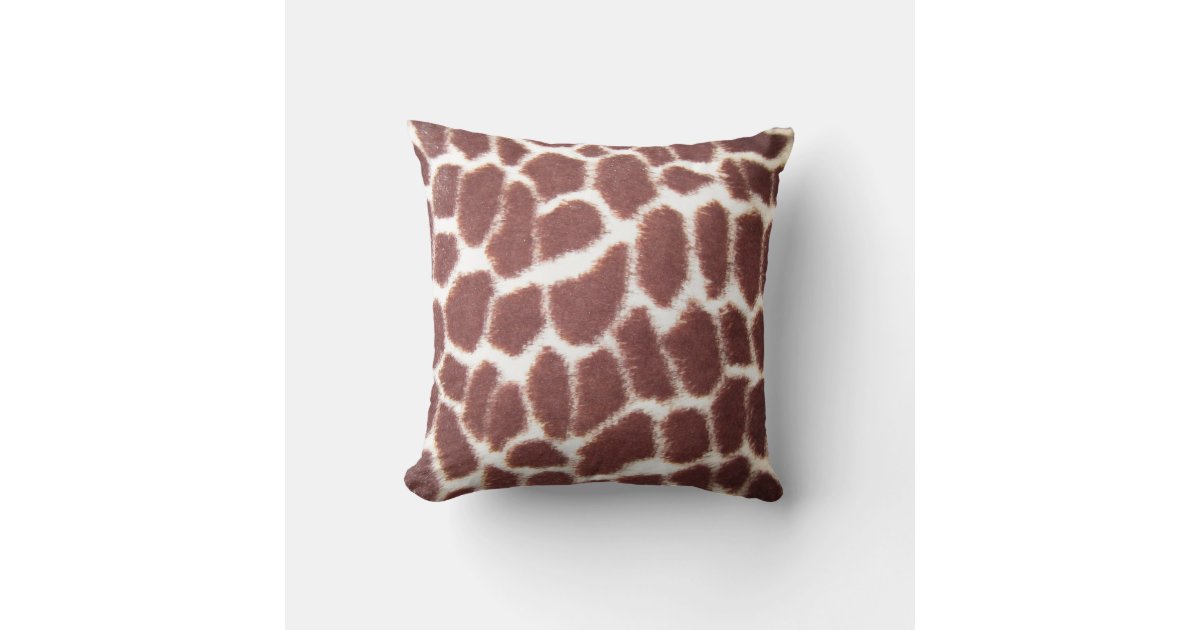 Giraffe Print Throw Pillow Zazzle