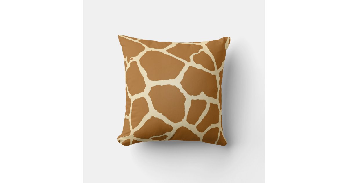 Giraffe Print Throw Pillow | Zazzle