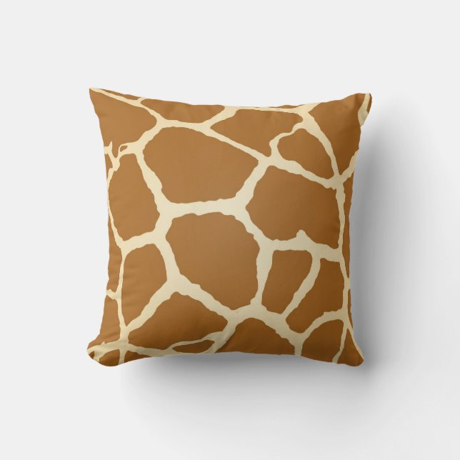 Giraffe Print Throw Pillow (Front)