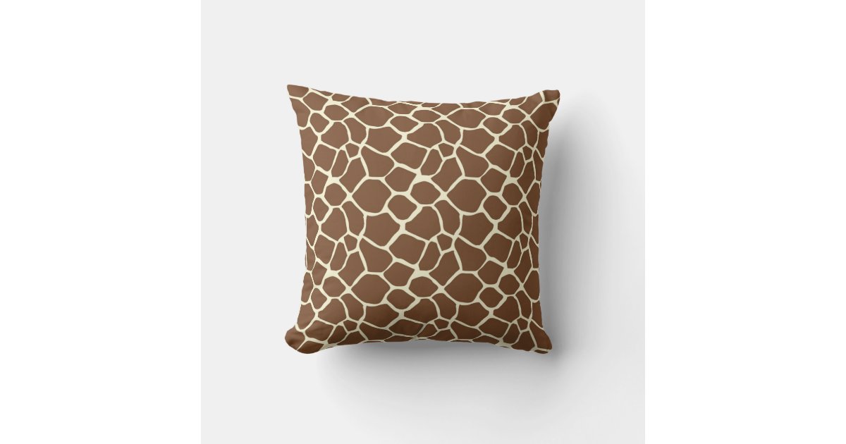 Giraffe Print Throw Pillow Zazzle