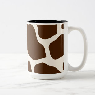Giraffe Print Two-Tone Coffee Mug