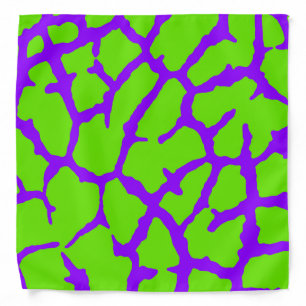 Giraffe Print Violet Green Bandana