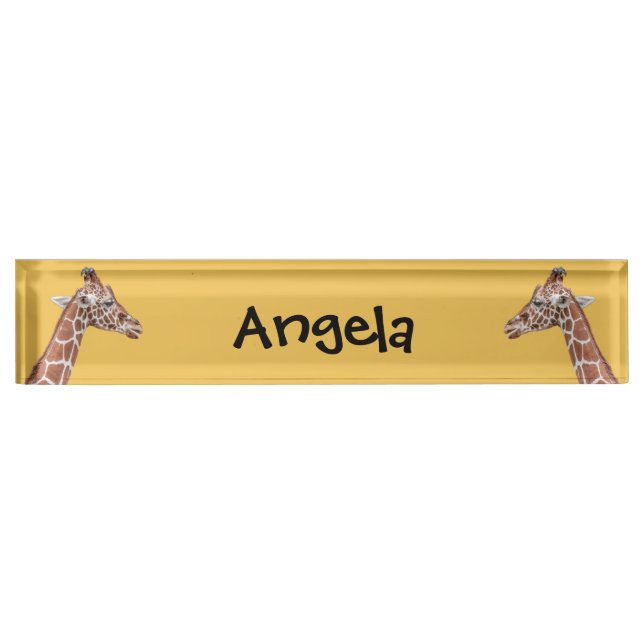 Giraffe profile desk name plate (Front)
