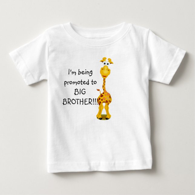 Giraffe Promoted to Big Brother  Infant Tshirt (Front)