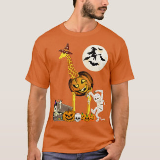 Giraffe Pumpkin Halloween Costume T-Shirt