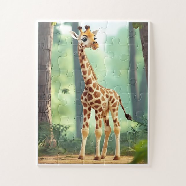 Giraffe Puzzle for Kids  (Vertical)