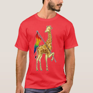 Giraffe Rainbow Flag T-Shirt