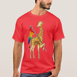 Giraffe Rainbow Flag T-Shirt