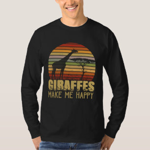 Giraffe Retro Fauna Africa Wild animal on safari S T-Shirt