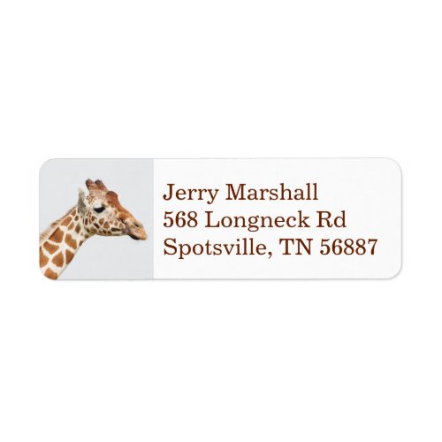 Giraffe return address label