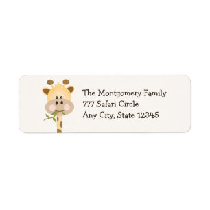 Giraffe Return Address Labels