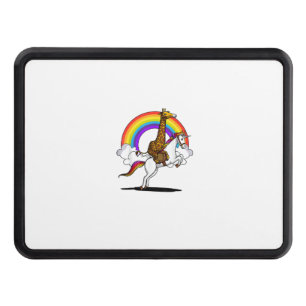 Giraffe Riding Unicorn Magical Rainbow Funny Boys Hitch Cover