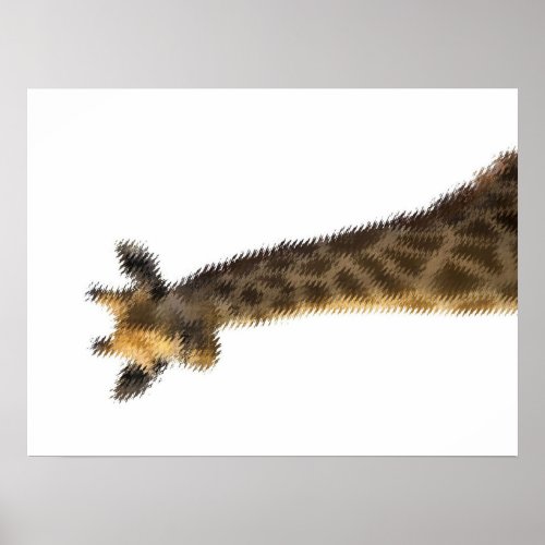 Giraffe Ripple Poster