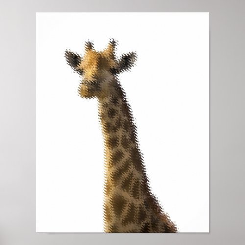 Giraffe Ripple Poster